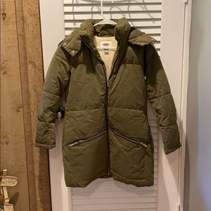 Women’s olive green winter coat